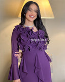 Joskaa Customized Fashion Sizes Available Chiffon Pleat Ruched Straight One-shoulder Midi Dresses Bespoke Occasion Dresses Formal (PRE-ORDER)