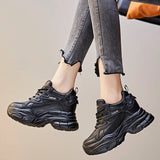 Joskaa 2024 New Fashion Black Platform Sneakers