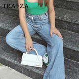 thanksgiving outfit Joskaa 2024 Autumn Winter Casual Women Jeans Fashion Streetwear Vintage Pockets Tierred High Waist Chic Ladies Long Denim Pants