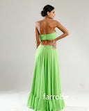 Joskaa Customized Casual Jersey Pleat Flower A-line Strapless Long Dresses Cocktail Dresses Classic Exquisite Modern Style Pastrol Unis (PRE-ORDER)
