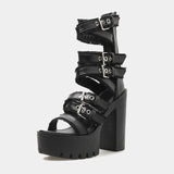 Joskaa 2024 New Goth Techwear Sandals