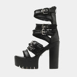 Joskaa 2024 New Goth Techwear Sandals