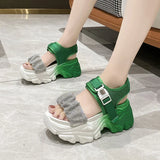 Joskaa 2024 New Green Chunky Sandals