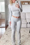 Joskaa Solid Half Turtleneck Long Sleeve Set