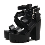 Joskaa 2024 New High Heels Chunky Sandals