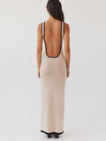 Joskaa Backless hollow strapless long dress with hip covering