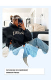 Black Friday Joskaa American Retro Tibetan Blue Lazy Style Hoodie Women's Autumn European And American Street Oversize Hot Girl Hoodie Jacket