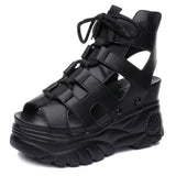 Joskaa 2024 New Leather Synthetic Chunky Sandals