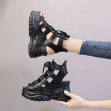 Joskaa 2024 New Leather Synthetic Chunky Sandals