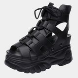 Joskaa 2024 New Leather Synthetic Chunky Sandals