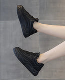 Joskaa 2024 New Platform Ankle Black Sneakers