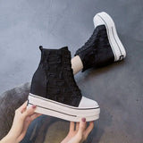 Joskaa 2024 New Platform High Top Sneakers Black