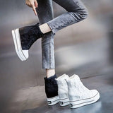 Joskaa 2024 New Platform High Top Sneakers Black