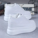 Joskaa 2024 New White Canvas Platform Sneakers