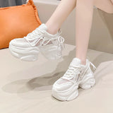 Joskaa 2024 New White Platform Chunky Sneakers