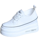 Joskaa 2024 New White Platform Sneakers For Women