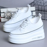 Joskaa 2024 New White Platform Sneakers For Women