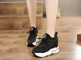 Joskaa 2024 New Women Black Platform Canvas Sneakers