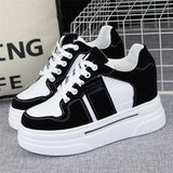 Joskaa 2024 New Women Black Platform Sneakers