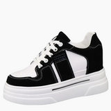 Joskaa 2024 New Women Black Platform Sneakers