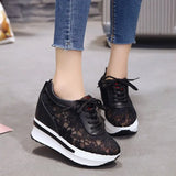 Joskaa 2024 New Women Platform Sneakers Black