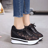 Joskaa 2024 New Women Platform Sneakers Black