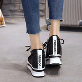 Joskaa 2024 New Women Platform Sneakers Black