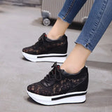 Joskaa 2024 New Women Platform Sneakers Black