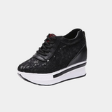 Joskaa 2024 New Women Platform Sneakers Black