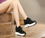 Joskaa 2024 New Womens Black Platform Sneakers