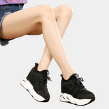 Joskaa 2024 New Womens Black Platform Sneakers