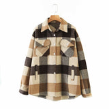 Joskaa Lapel check wool coat