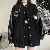 Joskaa Black Retro Jacket Baseball Uniform