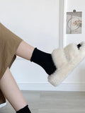 Joskaa Furry Platform Slippers