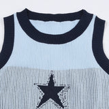 JOSKAA Fashion woman tops y2k style tank topKnitted Star Cropped Tank Top