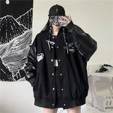 Joskaa Black Retro Jacket Baseball Uniform