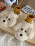 Joskaa Cute Bear Cartoon Furry Slippers