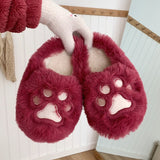 Joskaa 2024 Winter Women Slipper Cat Claw Cotton Home Slippers Warm And Non Slip Indoor Household Plush Slipper For Female