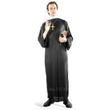 Halloween Joskaa Halloween Cosplay Costumes For Women Clothes Carnival Priest Nun Long Robes Religious Catholic Church Clothing Missionary Men