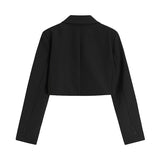 Christmas Gift Stylish Women Blazer Set Long Sleeve Single Button Short Jacket High Waist Harem Pants 2021 Autumn Ladies Trouser Suits