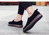 Joskaa Back To School 2024 New Spring Women Flats Sneakers Suede Leather Round Toe Shoes Casual Shoes Women Slip On Flat Loafers Jazz Oxford