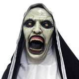 Halloween Joskaa Halloween Costumes For Women Scary Nun Cosplay Dress Black Virgin Mary Carnival Demonic Vestido Medieval