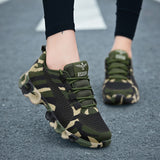 Joskaa  2024 New Camouflage Fashion Sneakers Women Breathable Casual Shoes Men Army Green Trainers Plus Size 34-44 Lover Shoes