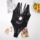 Joskaa Hot Sexy Lingerie Waist Trainer Lace Underwear Corset Bodysuit Woman Lace Cross Backless Extremely Tempting Black