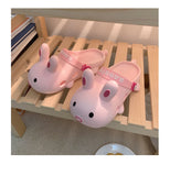 Joskaa 2024 Summer Women Slippers Lovely Cartoon Rabbit Hole Sandals Shoes Female Students Wear Anti-Skid Girls Sandals