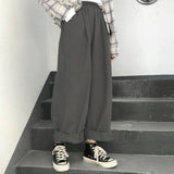 Joskaa Christmas Gift Casual Pants Women Solid Simple Plus Size 5XL Loose Oversize Chic Wide Leg Trousers Females Harajuku Pant Streetwear Ulzzang New