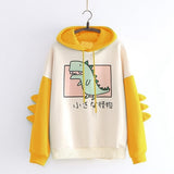 Joskaa EOENKKY Funny Shark Patchwork Hoodies Women Autumn Kawaii Sweatshirt Oversized 2024 Casual Long Sleeve Pullover Woman Sweatshirt