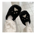 Joskaa 2024 Winter Women Slipper Cat Claw Cotton Home Slippers Warm And Non Slip Indoor Household Plush Slipper For Female