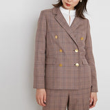 Joskaa Christmas Gift Kuzuwata Japanese Office Lady Jackets 2024 Early Autumn New Tailored Coat Solid Lapel Long Sleeve Double Breasted Pockets Blazer