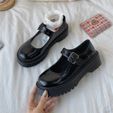 Joskaa Japanese School Students Uniform Shoes Uwabaki JK Round Toe Buckle Trap Women Girls Lolita Cosplay Shoes Sweet Lolita Shoes